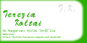 terezia koltai business card